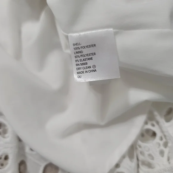 Gianni Bini Tammy V-Neck Flutter Short Sleeve Eyelet Cinched Tie Waist Mini Dres - Picture 9 of 10